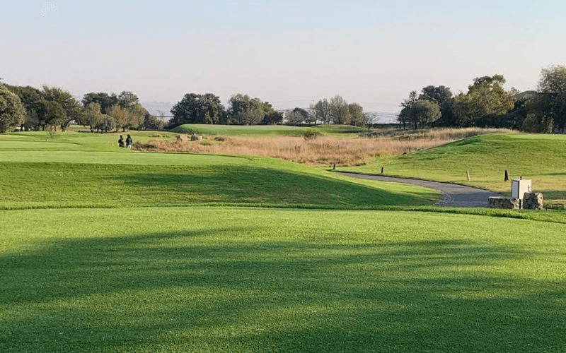 A pristine fairway at Blue Valley Golf Estate