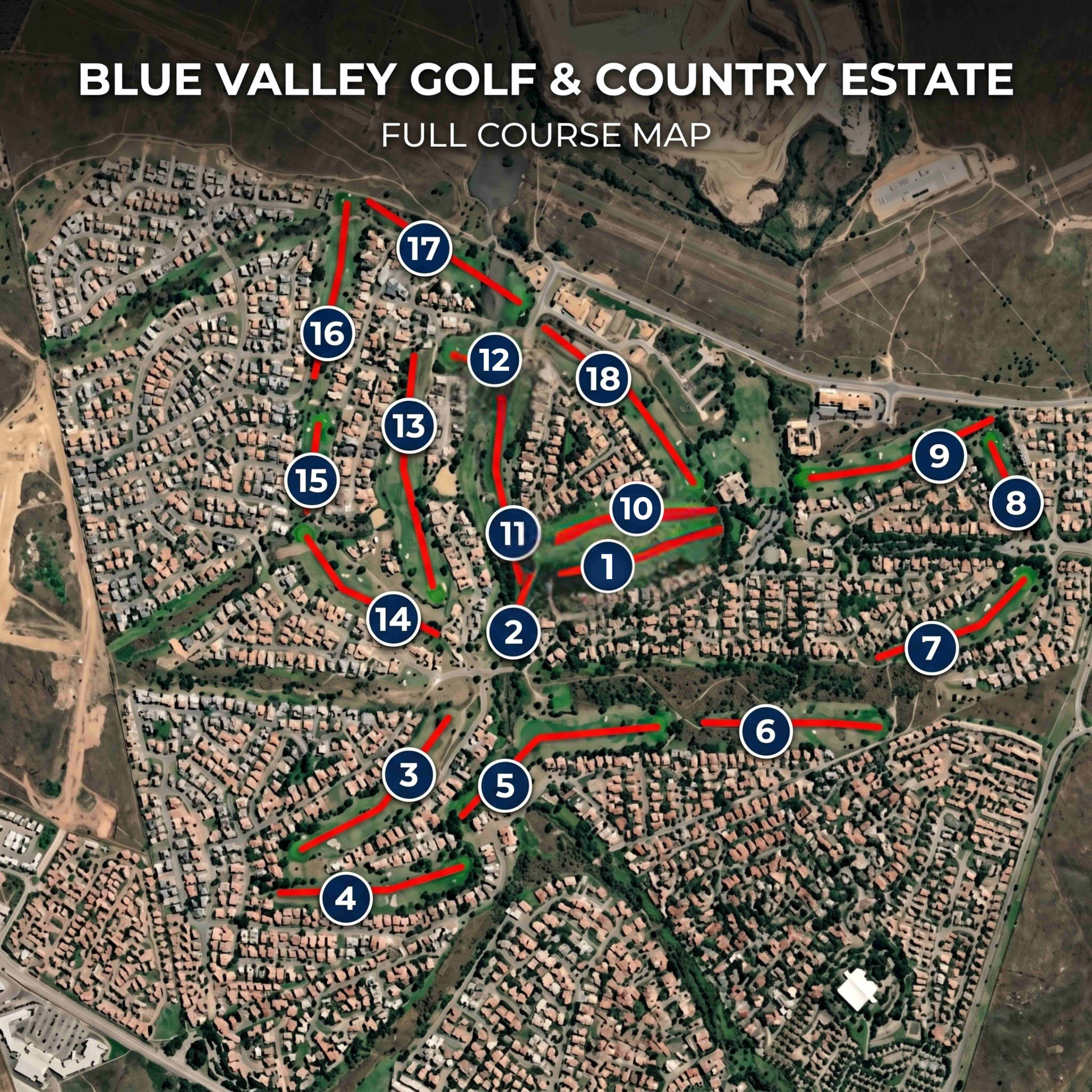 Satellite map of Blue Valley Golf Estate